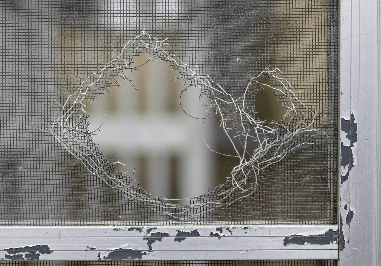 Screen Door Repair — before example